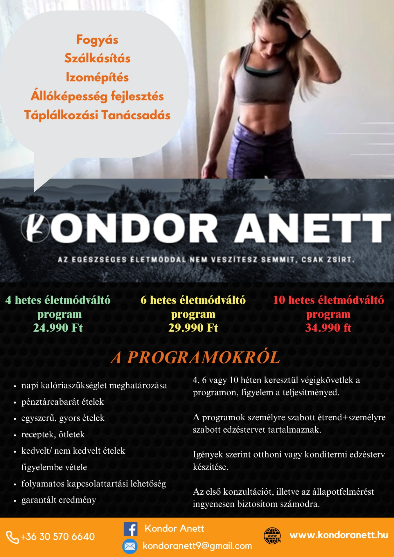 életmódváltó program